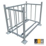 Bouwhekblokken pallet - Bouwhekvoeten pallet - Stapelpallet voor bouwhekvoeten - Stapelrek voor 25 bouwhekvoeten - Bouwhekvoetenpallet - Opslagbunker Bouwhekvoeten [CLONE]
