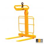 Verstelbare pallethaak (autolaadkraanmodel) WLL 2.000/1.750 kg type PG-120-1.75-SSB, breedte verstelbaar (400-950 mm), in hoogte verstelbaar (1.250-1.900 mm)