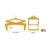 BSV-408 Betonblokkenklem WLL 2.500 kg klembereik 400-800mm - inwendige klemhoogte 300mm - Megablokken klem 408/80-2.5T - Lego-blokkenklem 2100MK408-2.5t