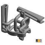 100 stuks Kruiskoppeling vaste spie | EN 74-1 klasse B | Gewicht: 1,5 kg | Gebruiksbelasting: 10 kN | EN74 B | SGS-CSTC gecertificeerd