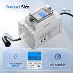 Mobiele digitale stroommeter 230V, 60A, mobiele meter, CEE buiten, KWH-teller met IP67 waterdicht, industriële stekker, led-stroommeter met reset, rubberen slangkabel, draagbaar