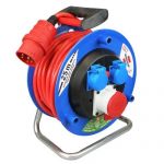 Garant CEE 1 IP44-kabelhaspel (25m kabel in signaalrood, gemaakt van speciale kunststof, voor buitengebruik, Made in Germany) - gratis verzending