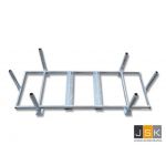 Rijplatenrek met uitneembare rongen voor 25 rijplaten - zwaar model | Rijplaten pallet | Rijplaten stapelrek | Rijplatenbunker | 1446.146988LZ