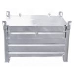 Verzinkte stapelbak M met 2 kleppen vaste constructie 800x1000x500mm W.L.L. 2.000 kg  - 1446.10000051