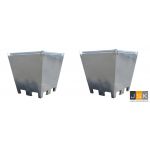 2x Bouw-waterput voorzien van verdeelstuk & RVS wateraftappunt, 110x107x110cm, 110 × 110 × 110 cm, RVS verdeelstuk (3/4″ messing) voor PE-aansluiting & RVS wateraftappunt - gratis verzending