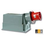 545-6 | CEE Wandapparaatstekker opbouw 125A 5p 400V 6h rood/grijs IP67 | Sirox PCE 835.456/103407