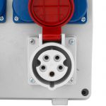Wandverdeler (Bouwstroom) | CEE 2x16A | 4x230V Schuko | Stroomverdeler LS-schakelaar FI-schakelaar 12-module - 1446-6565D