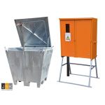 Bouwmeterkast 80A-1306 met bouwwaterput | Actie | 1x CEE 63A 5p 380V | 2x CEE 32A 5p 380V | 1x CEE 32A 4p 380V | 6x schuko 16A 230V | Artikelnummer: 1446.603331 | MERZ/PCE