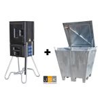 Bouwmeterkast Megaebox 80A+bouwwaterput actieset | Afgaand: 1x 63 Ampère 5-polig | 6× Schuko 16A 2p+RA 230V | 3x 32 Ampère 5-polig 400V | 1446.603335