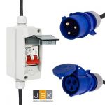 323>163 CEE Adapterkabel 32A 3-polig naar CEE 16A 3-polig 230V gezekerd met stroomonderbreker 16A | 1446.323163/G