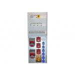 Bouwmeterkast MVK80A/2306 + onderstel | 2x CEE 63A 5p 380V | 3x CEE 32A 5p 380V | 6x schuko 16A 230V | Artikelnummer: 1446.603367 | 2 compartimenten met afsluitbare deuren | 1446.603367 MERZ/PCE