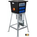 Kunststof verdeler QUATRO met klemmenkast, Afgaand: 6× Schuko 16A 2p+RA 230V - 3× CEE 32A 5p 6h 400V - NL2F.1306.03032-1