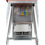 125A Kunststof verdeelkast QUATRO met klemmenkast |Ingang en doorlus: Via klemmenkast voor grondkabel aan onderzijde | 2x CEE 63A 5p 6h 400V | 4x CEE 32A 5p 6h 400V | 6x Schuko 16A 2p+RA 230V | NL2F.2406.24035-1 | EAN: 4068773538492