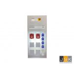 Bouwmeterkast MVK40A/204 + onderstel | 1x CEE 32A 5p 380V | 1x CEE 32A 4p 380V | 4x schuko 16A 230V | Artikelnummer: 1446.603365 | MERZ/PCE