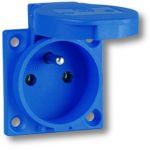 105-0B - FR/BE Machinecontactdoos met penaarde IP 54 blauw, flensmaat: 50 x 50 mm, incl. dunne flensdichting, afstand tussen de bevestigingsgaten: 38 x 38 mm, 601.050-3-FR - 10 stuks