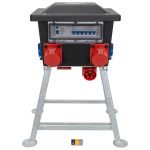 Kunststof verdeelkast RONDO op frame, CEE 32A 5p 6h 400V via onderzijde, 6x Schuko 16A 2p+RA 230V,  2x CEE 32A 5p 6h 400V - NL10.0306.01031