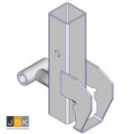 VT Damwandklem, Leuningstaander VT, VT Damwand Leuninghouder thermisch verzinkt, Sheet Piling Bracket, Spundwand-Halterung, Support de Palplanches