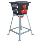 KERAF Verdeelkast Omega KE101N | 1x doorlus 63A 5p | 3x CEE 32A 5p | 6x Schuko 16A 230 V | 107649