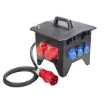 SIROX POWER X-Line L massief rubberen verdeler met voedingskabel met CEE-St. 32 A, 3× beschermingscontact (3 × LS), 2× | EAN: 4028232476147 | XL.123.1231