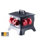 Ypsilon Verdeelkast KE27-1 32A | doorlus 32A 5p 400V 2x CEE 32A 5p 400V | 6x schuko 16A 2p+RA 230V | 104483