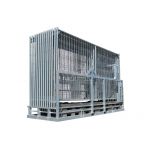 Bouwhek transportbok combipallet HD, 28 Bouwhekken verticaal opslaan en transporteren, 32 bouwhekvoeten en 40 klemmen en 12 schoren compleet met grondpen 1446.30500300