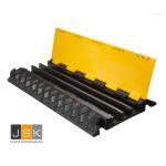 Kabelgoot / kabelbrug rubber recht afm. 900x500x70 mm (lxbxh) Feltmann 8232-K