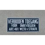 Verboden toegang bord (Kunststof)