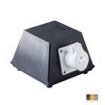 104385 Veiligheidstrafo 230V, Uitgaand 1x 42 Volt, 16/2/42 12h 120VA Volrubber Type Pyramide