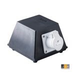 106874 Veiligheidstrafo 230V, Uitgaand 1x 42 Volt, 16/2/42 12h 160VA Volrubber Type Pyramide