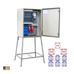 Bouwmeterkast 63 Ampère | KEM6002 | 1x CEE 63A 5p 380V | 2x CEE 32A 5p 380V | 6x schuko 16A 230V | 104506 - JSK Handelsonderneming