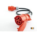 164>165 CEE Verloop stekker adapter 16A 4-polig Male naar CEE 16A 5-polig Female - 3.00 meter - IP44 plenswaterdicht - 1446.164165/3