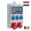 NL63.113.0111  VOTHA® wandverdeler - bedraad "WOLFSBURG" ~ 1x 32A 5p 400V ~ 1x 16A 5p 400V ~ randaarde-contactdozen: 3 stuks
