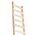 Houten ladder enkel 14 sports met anti-doorzaagstrip 3,90 mtr