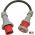 CEE verloop snoer 125A => CEE 63A 380V - 400V IP67, ongezekerd, 1255635