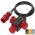 Contactdoosverdeler met voedingskabel CEE 32A | CEE 5 polig 32A naar 3x CEE 32A 400V | 953.0113/9437113