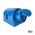 113-6 Wandcontactdoos Ceeform, Opbouw, 16A, 3-polig, 230V (50+60 Hz) blauw, Uurstand 6h, IP44, Kunststof, Schroefklem, met binnenliggende bevestiging 601.136 / 102536