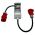 CEE 32A 5-polige verloop stroom adapter naar CEE 16A 5-polige 400V | Standaard, 6400 W, uitgerust met een 3-fasige zekering, 6400 W