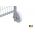 Bouwhek, loopwiel/looprol - Poort wiel - diameter 20 cm wit nylon t.b.v. hewerk / poort