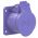 603.620.V CEE-opbouw contactdoos 2-pol. 16 Amp. 24V | Beschermingsgraad IP44/54 Violet | PCE 362 | Spanning vlgs. EN 60309-2 20-25 V (50+60 Hz) violet