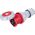 CEE-plug 125A 5p 6h IP67 POWER TWIST, 125 A, 5-polig 400 V (50+60 Hz) red, 6 h, IP67