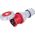 CEE-plug 125A 5p 6h IP67 POWER TWIST, 125 A, 5-polig 400 V (50+60 Hz) red, 6 h, IP67