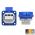 105-0BX10 - Reserve stopcontact haspels IP 54 blauw, flensmaat: 50 x 50 mm, incl. dunne flensdichting, afstand tussen de bevestigingsgaten: 38 x 38 mm, 601.050 Blauw
