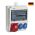 Wandverdeelkast Worms Uitgaand: 1x CEE16A, 2x Steckdose 230V~400V~Ingang M25 Top, FI Schrack Zekeringen, 1x LS16 A, 3-polig, C2xLS 16A, 1-polig, C met aardlekschakelaar 40 A, 400 V~, 4-polig, 0,03 A over alle uitgangen