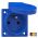 1040K0BS Safety socket P-NOVA+, 50x50 French/Belgian shutter IP54 side (blue) 108927