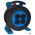 JUMBO kabelhaspel blauw-zwart 25 meter kabel, 4 contactdozen, H07RN-F 3G2,5 mm² - 2261.614.2251