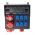 VOTHA® volrubber Wand-verdeelkast 1x CEE 5-polige 32A apparaatstekker, 1x CEE ABD 5-polige 32A 400V doorlus, 2x CEE ABD 32A 5-polig 400V - 034.306.0000-3