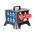 Keraf 108504 - KE05N Volrubber verdeelkast Ypsilon | Doorlus CEE 32A 5p 400V | 2x CEE 16A 5p 400V | 6x schuko 16A 2p+RA 230V | 108504 - Gratis verzending