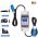 Digitale stroommeter, 230 V, draagbaar energieverbruik, digitale stroommeter, tussenmeter, IP65 waterdicht, mobiel, outdoor, KWH-meter, lcd-stroommeter, geijkt, voor camping, camper, e-auto (blauw)