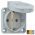 PCE/Sirox Schuko Inbouw wandcontactdoos met klep PCE105-0e IP54 geel 50x50mm Flens, incl. dunne flensdichting, afstand tussen de bevestigingsgaten: 38 x 38 mm, 601.050 Grijs