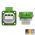 PCE 105-0u Reserve stopcontact haspels IP 54 blauw, flensmaat: 50 x 50 mm, incl. dunne flensdichting, afstand tussen de bevestigingsgaten: 38 x 38 mm, 601.050 Groen